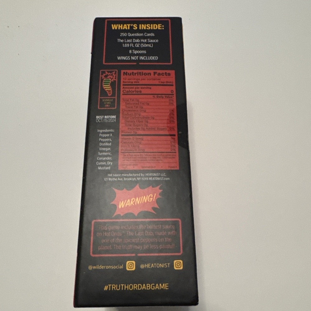 Hot Ones Truth or‎ Dab The Game - sauce Unopened - Picture 4 of 4
